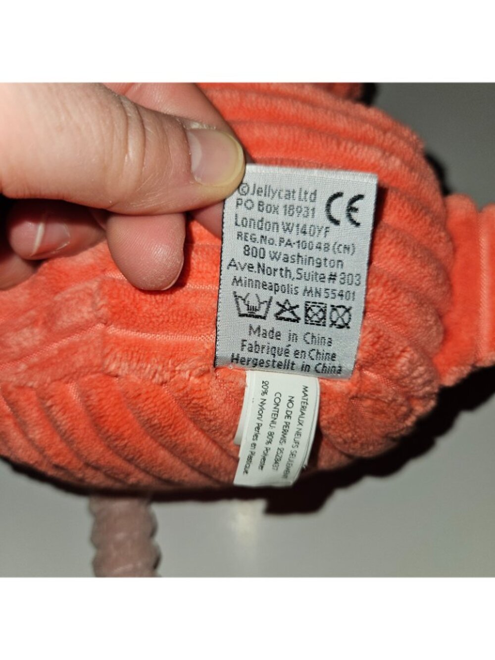 Jellycat Cordy Roy Flamingo Plush Ribbed Stuffed Animal Toy 18" Lovey Coral Pink - Picture 6 of 10